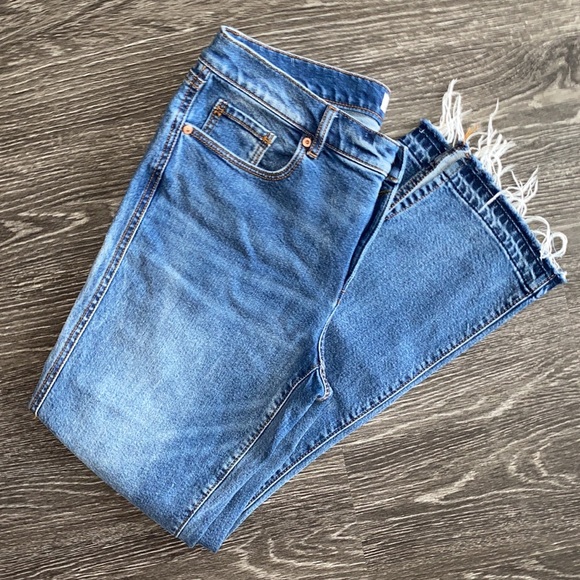 LOFT Modern Straight Slit Ankle Jeans 28/6 - Picture 2 of 7